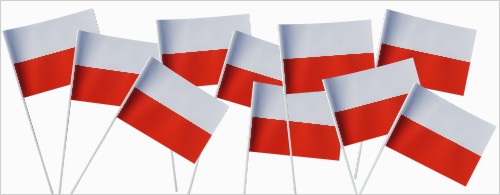 biało-czerwone chorągiewki Polski